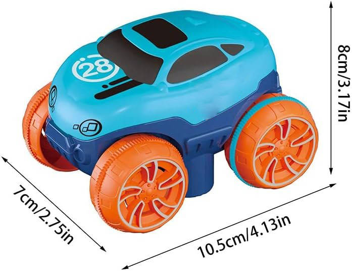 Kids Race Track with LED Glow and Anti-Tip Car, Snap-Together Flexible Circuit Valideals Outlet