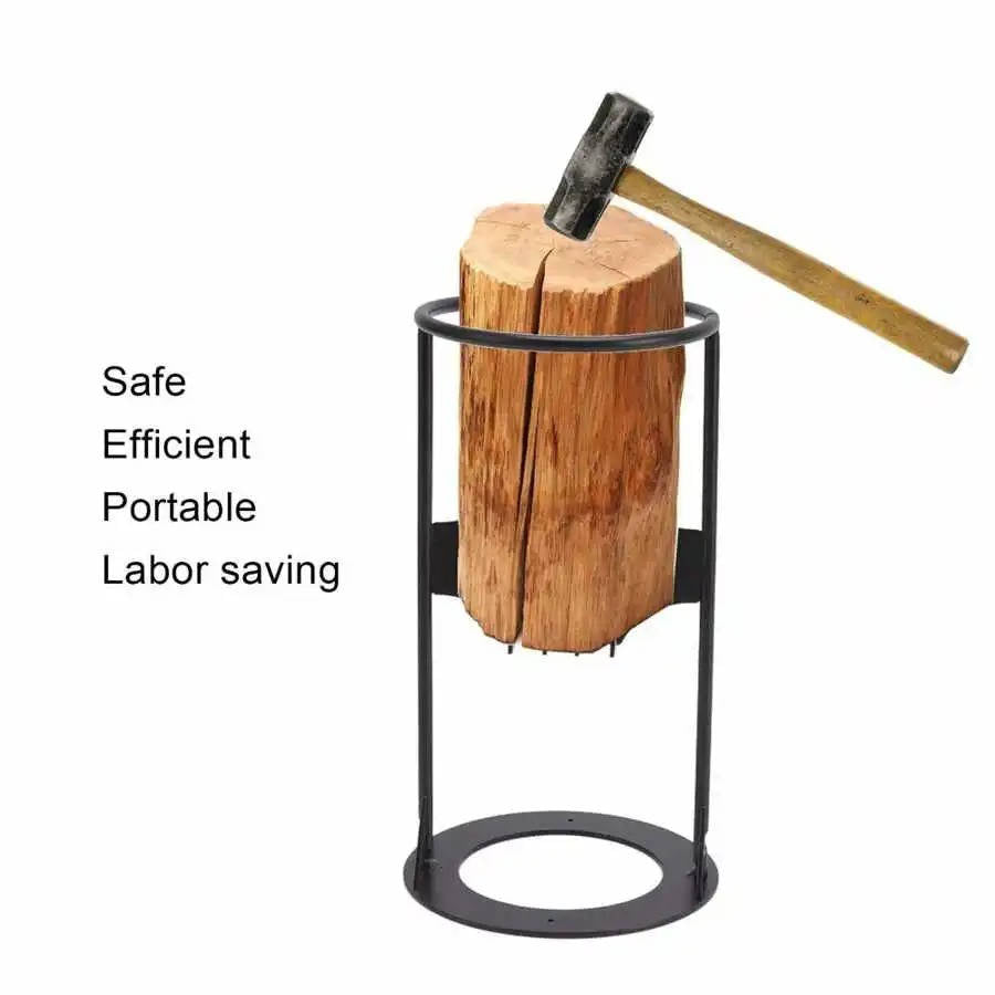 Log Splitter with Fixed Wedge and Reinforced Base, Weather-Resistant Cast Iron Valideals Outlet