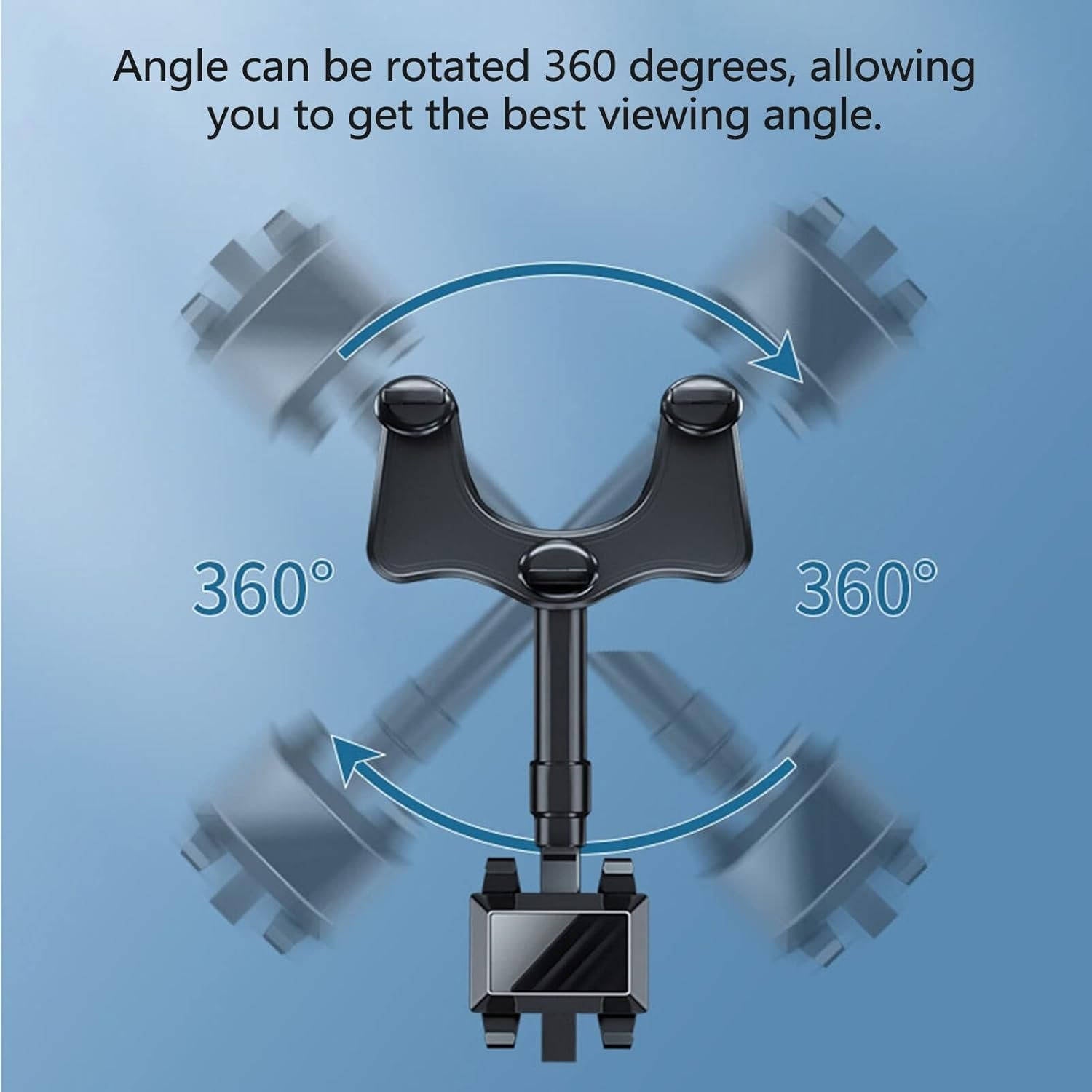 Rearview Mirror Phone Holder with 360 Degree Rotation and Four Claw Grip Valideals Outlet