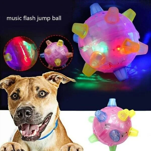 Motion Activated Dog Toy with Hopping Action and LED Lights for Small to Medium Dogs Valideals Outlet