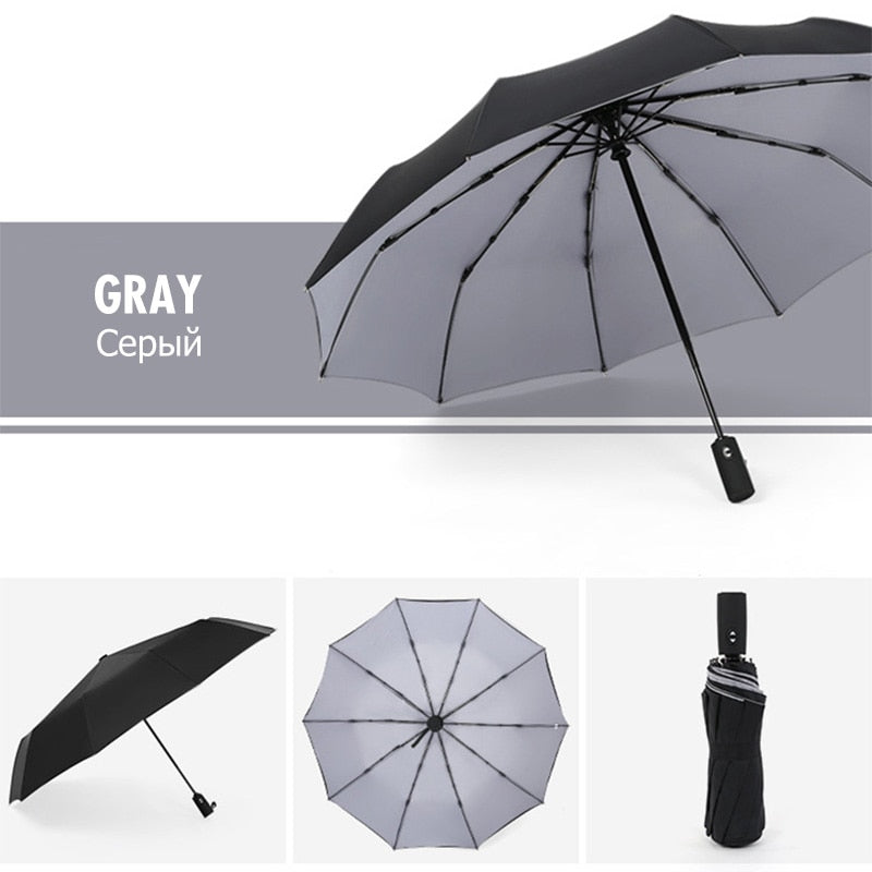 Compact Windproof Umbrella with One-Hand Open and Reinforced Ribs, 38-Inch Canopy Valideals Outlet