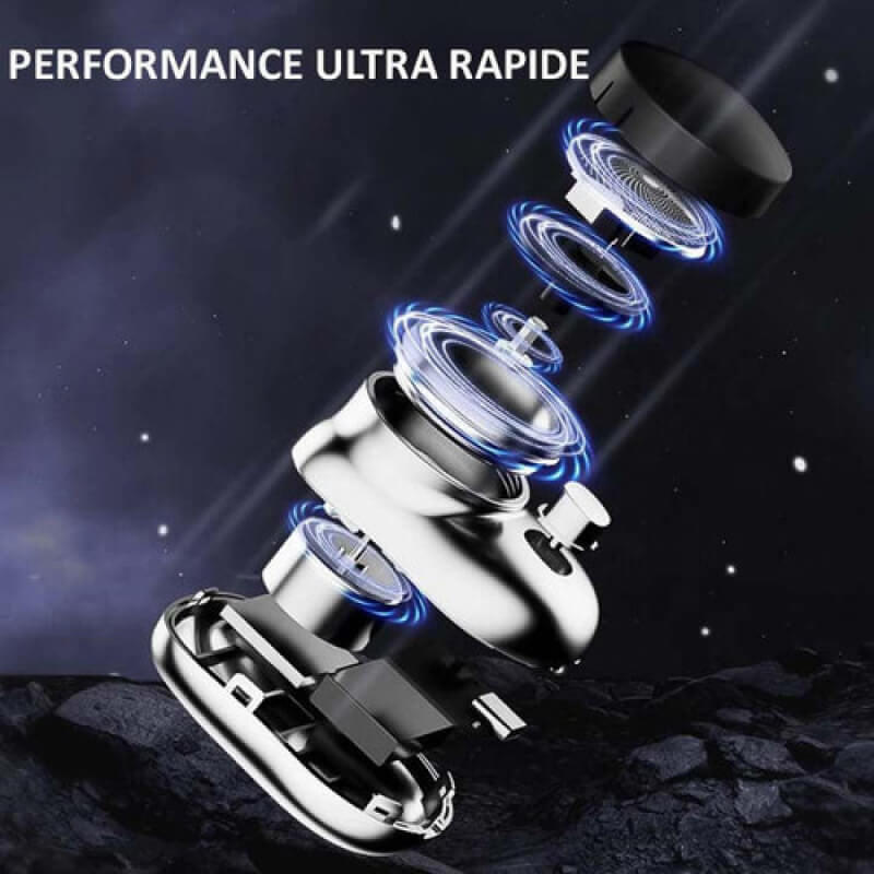 Portable Electric Shaver with Six-Blade Foil and Rechargeable Waterproof, Compact Aluminum Valideals Outlet