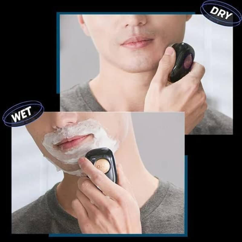 Portable Electric Shaver with Six-Blade Foil and Rechargeable Waterproof, Compact Aluminum Valideals Outlet