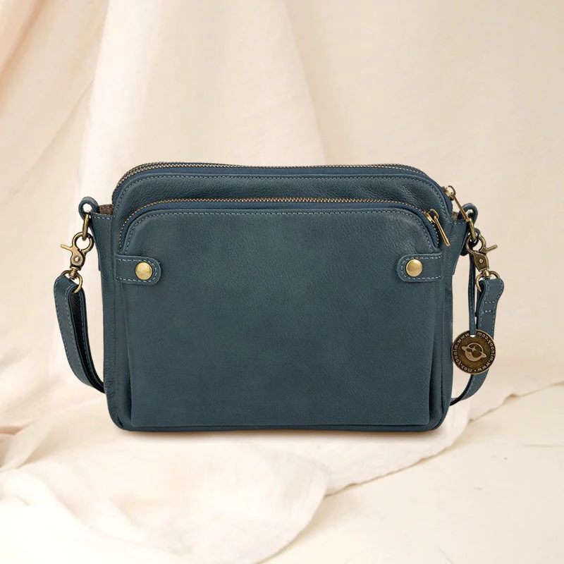 Crossbody Bag with Built-In RFID Wallet and Three-Layer Storage, Detachable Strap Valideals Outlet