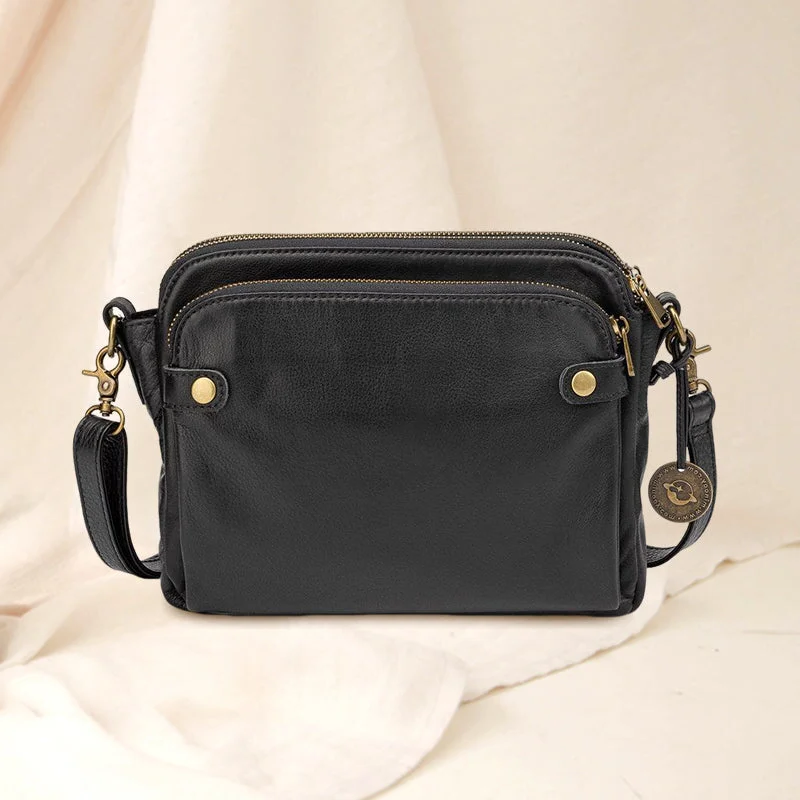 Crossbody Bag with Built-In RFID Wallet and Three-Layer Storage, Detachable Strap Valideals Outlet