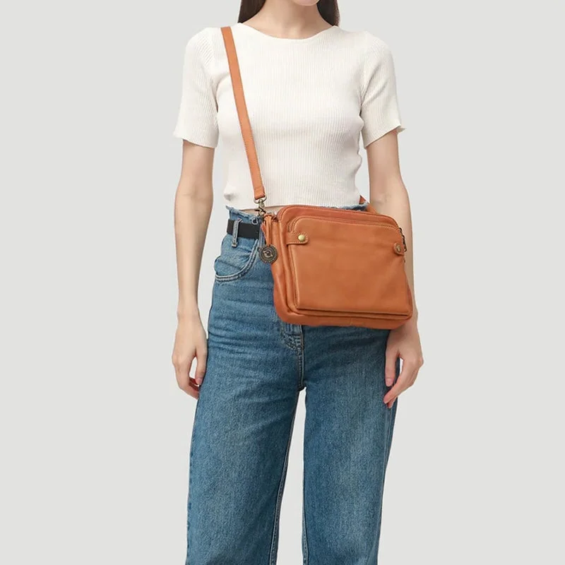 Crossbody Bag with Built-In RFID Wallet and Three-Layer Storage, Detachable Strap Valideals Outlet