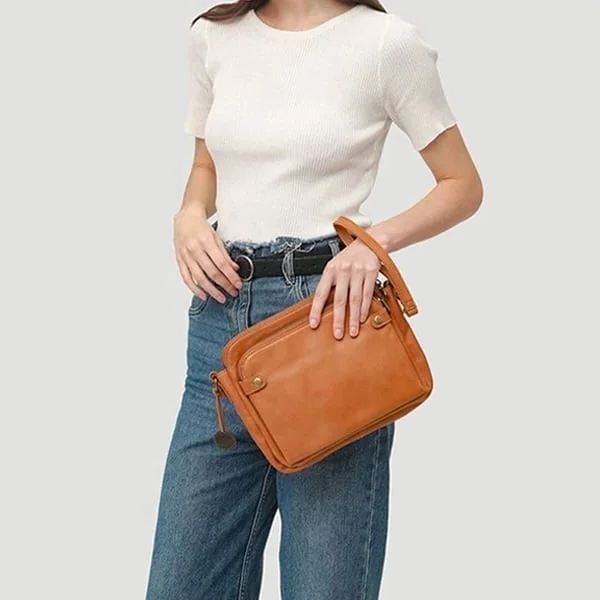 Crossbody Bag with Built-In RFID Wallet and Three-Layer Storage, Detachable Strap Valideals Outlet