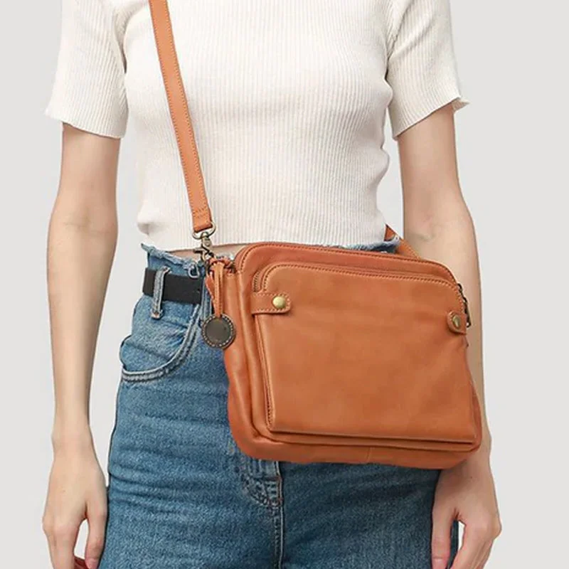Crossbody Bag with Built-In RFID Wallet and Three-Layer Storage, Detachable Strap Valideals Outlet