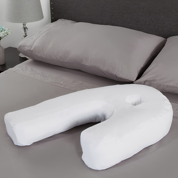 Memory Foam Side Sleeper Pillow with Ear Cavity and Spinal Support Valideals Outlet