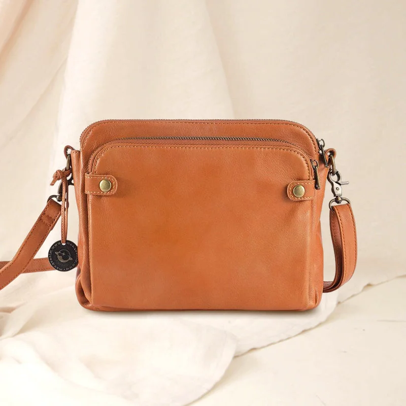 Crossbody Bag with Built-In RFID Wallet and Three-Layer Storage, Detachable Strap Valideals Outlet