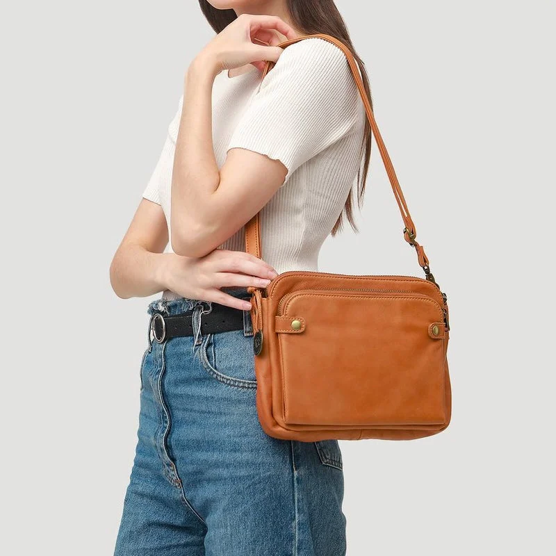 Crossbody Bag with Built-In RFID Wallet and Three-Layer Storage, Detachable Strap Valideals Outlet