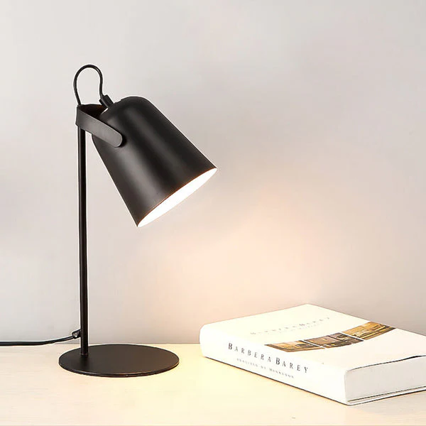 Table Lamp with Iron Bucket Shade and Macaron Pastel Finish, E26 Bulb Base Valideals Outlet