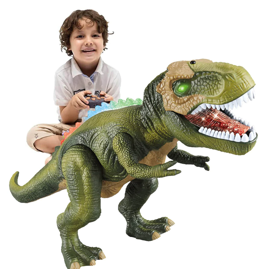 T-Rex Dinosaur Toy with Remote Control and Multicolor LED Lights, 18 Inch Interactive Valideals Outlet