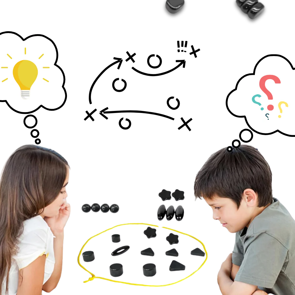 Magnetic Chess Set with 20 Magnets and Adjustable Rope Boundary, Portable Storage Bag Valideals Outlet