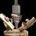 Wood Splitting Drill Bit with High Carbon Steel Construction and Three Handle Adapters Valideals Outlet