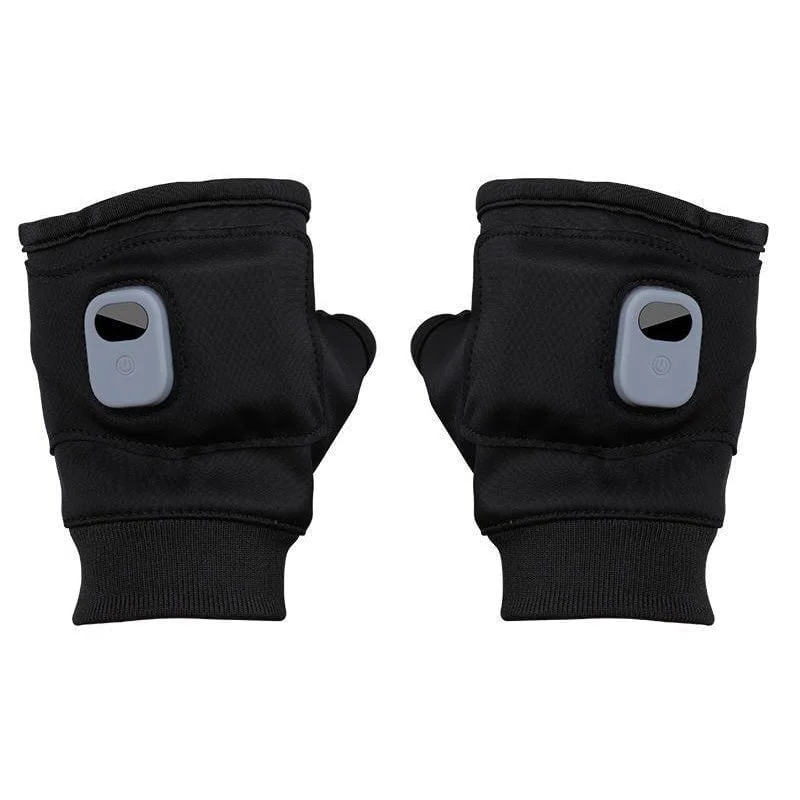 Heated Fingerless Gloves with 1800mAh Battery and 3 Heat Levels, USB Rechargeable Valideals Outlet