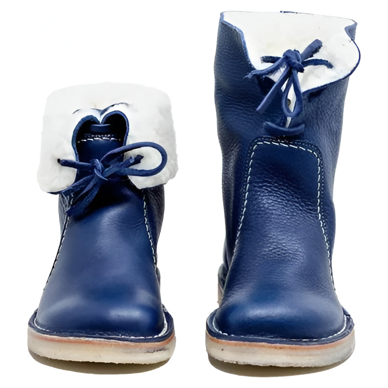 Waterproof Wool Lined Boots with Full Grain Leather and Natural Crepe Sole, 3cm Heel Valideals Outlet