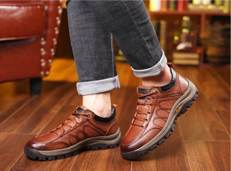 Men's Arch Support Slip-On Shoes with Orthotic Insole and Non-Slip Sole, Breathable Valideals Outlet