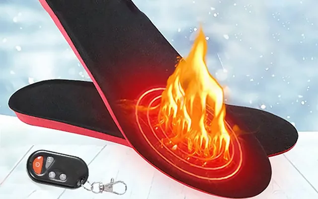 Heated Insoles with Rechargeable 2100mAh Battery and Remote Control, Slim Breathable Fit Valideals Outlet