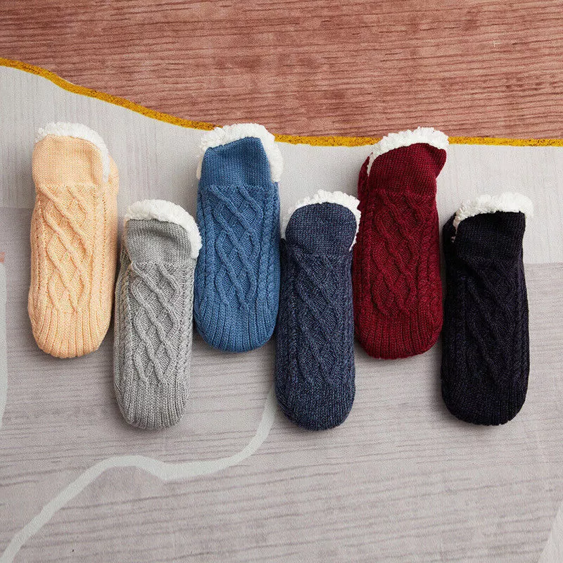 Thermal Socks with Non-Slip Sole and Adjustable Cuff, Midweight Indoor Warmth Valideals Outlet