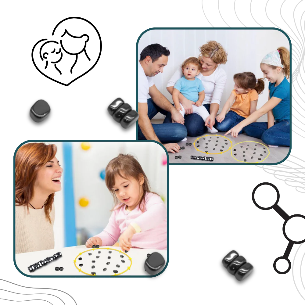 Magnetic Chess Set with 20 Magnets and Adjustable Rope Boundary, Portable Storage Bag Valideals Outlet
