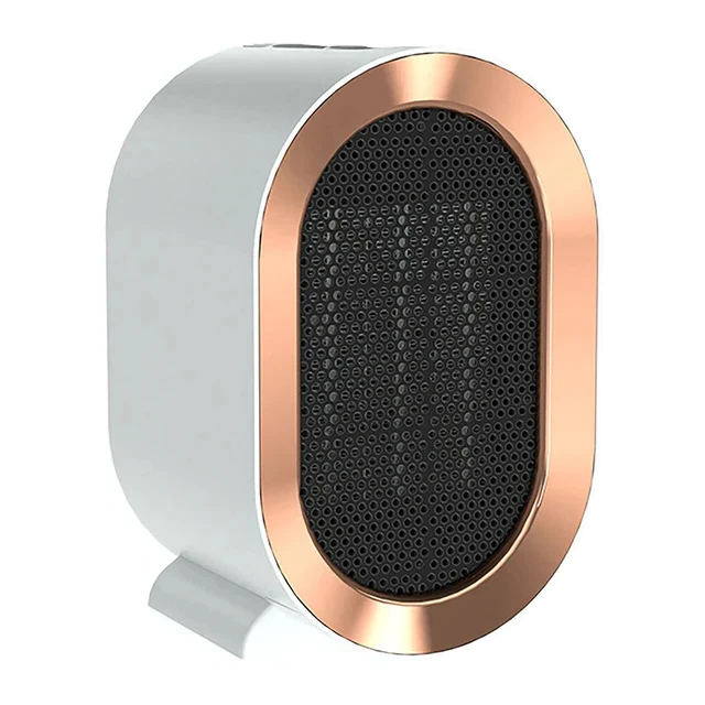 Small Electric Space Heater with Ceramic Element and Adjustable Thermostat, Tip-Over Safety Valideals Outlet