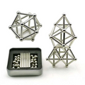 Magnetic Building Set with 63 Pieces and Metal Tin, 36 Sticks, 27 Steel Balls Valideals Outlet