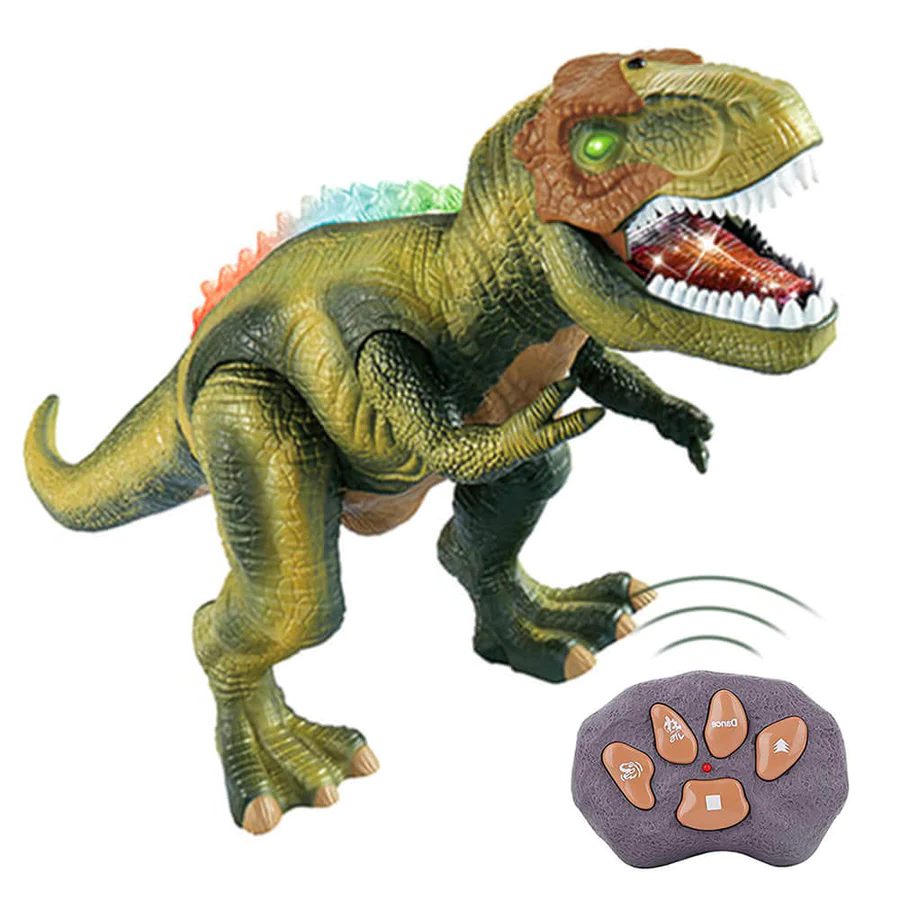 T-Rex Dinosaur Toy with Remote Control and Multicolor LED Lights, 18 Inch Interactive Valideals Outlet