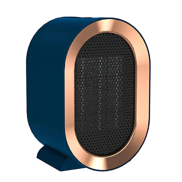 Small Electric Space Heater with Ceramic Element and Adjustable Thermostat, Tip-Over Safety Valideals Outlet