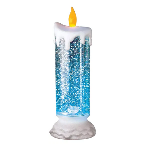 Color Changing LED Candle with Rotating Glitter and Rechargeable Battery, 10.2 x 3.1 Inch Valideals Outlet
