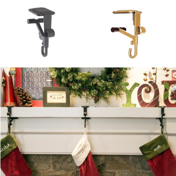 Stocking Holder with Cantilever Support and Dual Hooks for Garlands, 20-Pound Capacity Valideals Outlet
