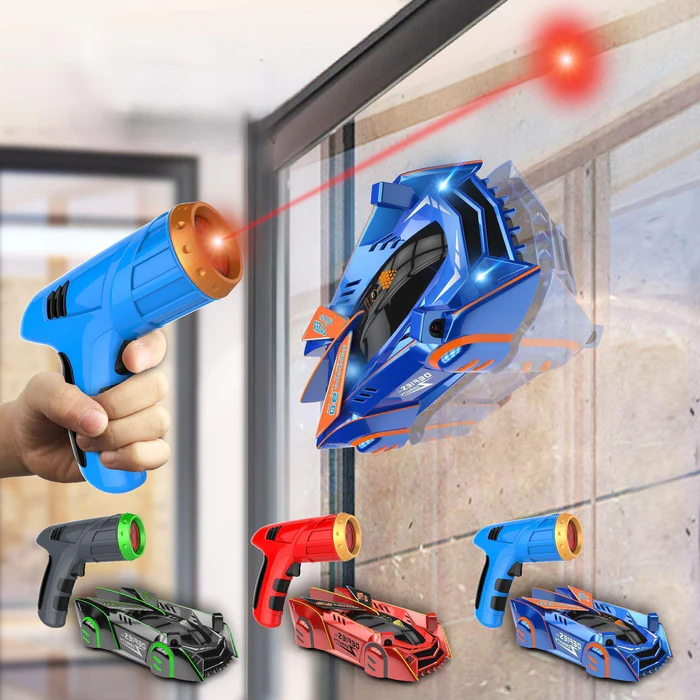 Wall Climbing RC Car with Laser Guidance and LED Lights, Rechargeable Battery Valideals Outlet