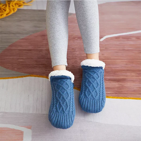 Thermal Socks with Non-Slip Sole and Adjustable Cuff, Midweight Indoor Warmth Valideals Outlet