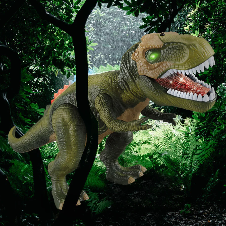T-Rex Dinosaur Toy with Remote Control and Multicolor LED Lights, 18 Inch Interactive Valideals Outlet