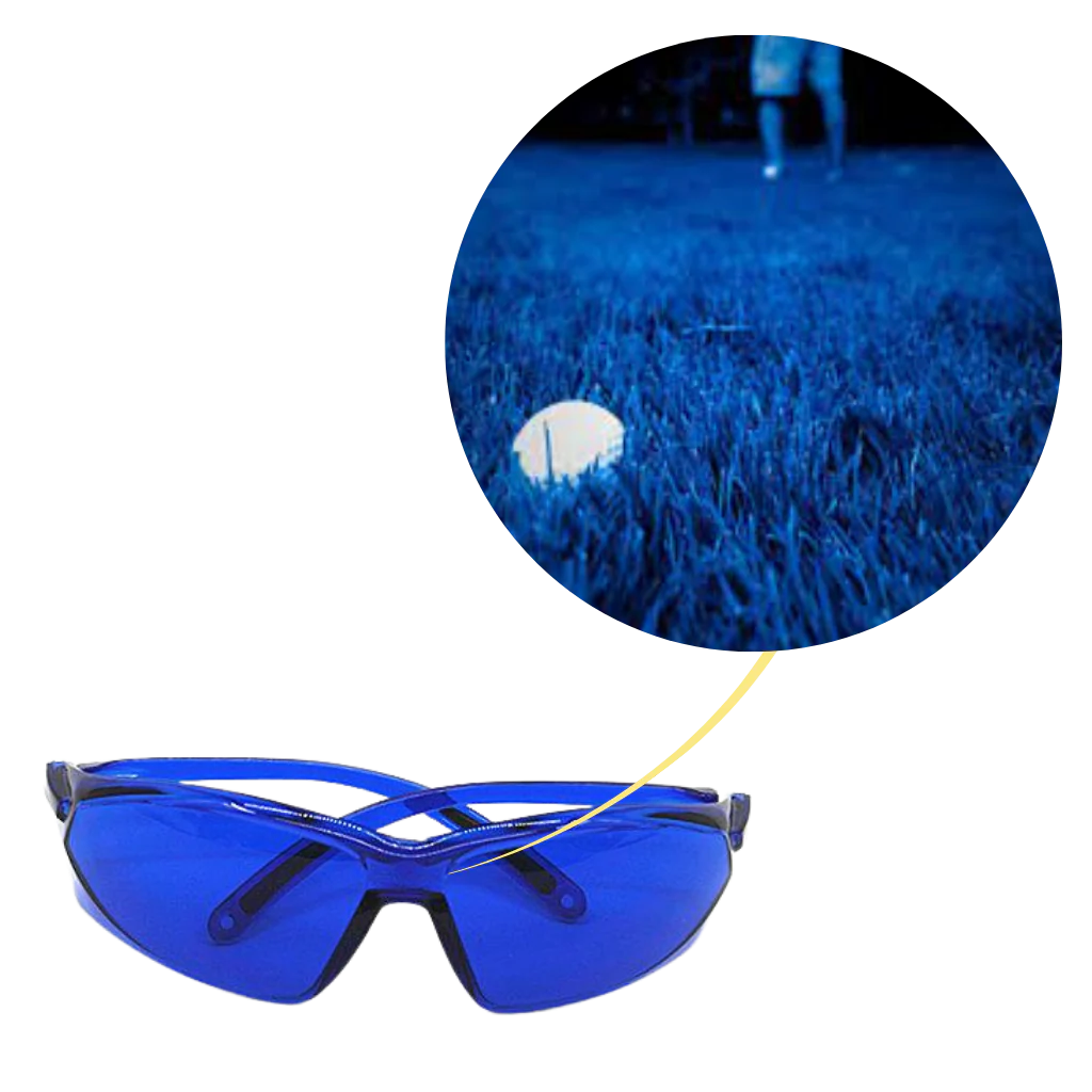 Golf Ball Finder Glasses with Blue-Tint Lenses and UV Protection, Case Included Valideals Outlet