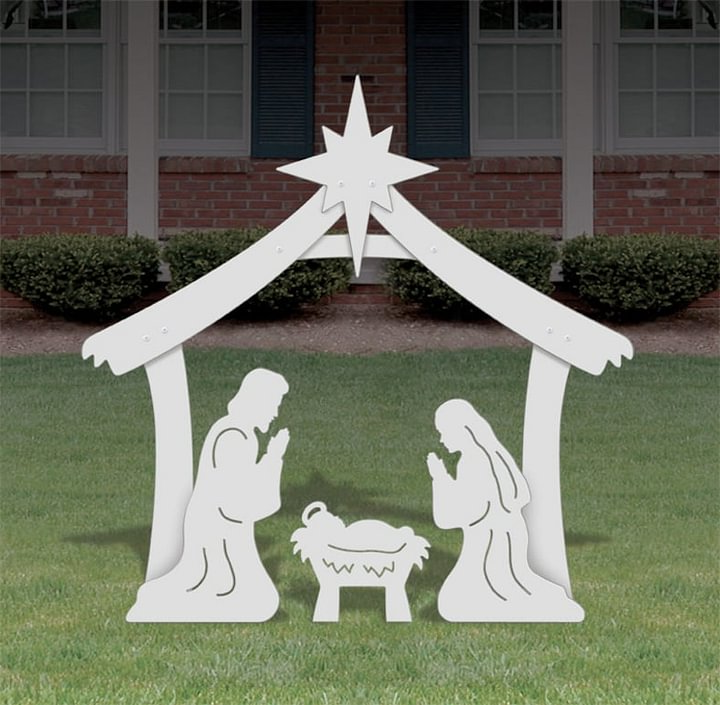 Inflatable Nativity Set with Pre-Lit Figures and Waterproof PVC, 20x16x11 in Stable Valideals Outlet