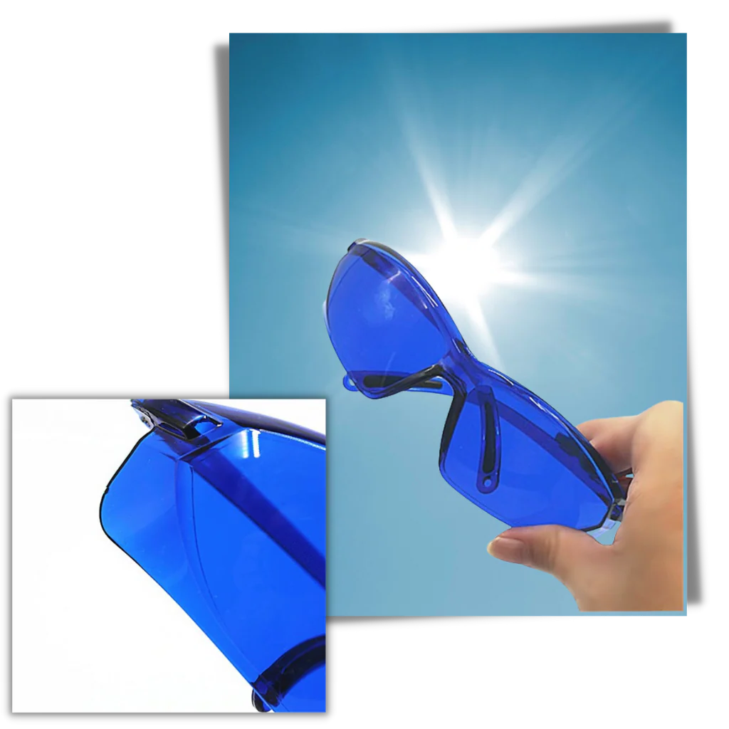 Golf Ball Finder Glasses with Blue-Tint Lenses and UV Protection, Case Included Valideals Outlet