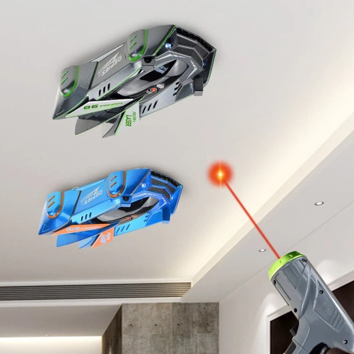 Wall Climbing RC Car with Laser Guidance and LED Lights, Rechargeable Battery Valideals Outlet