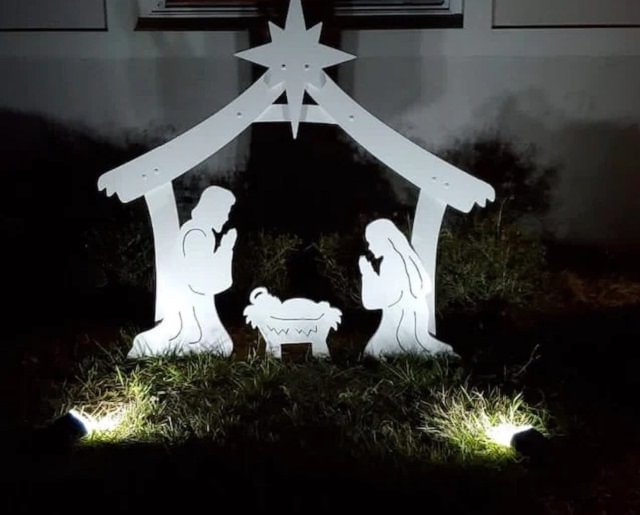 Inflatable Nativity Set with Pre-Lit Figures and Waterproof PVC, 20x16x11 in Stable Valideals Outlet