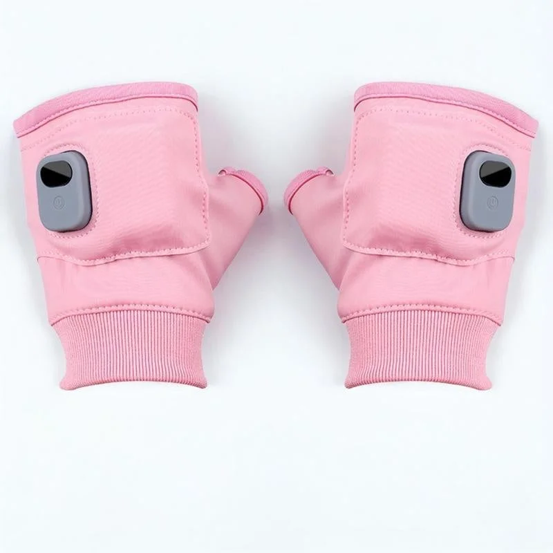 Heated Fingerless Gloves with 1800mAh Battery and 3 Heat Levels, USB Rechargeable Valideals Outlet
