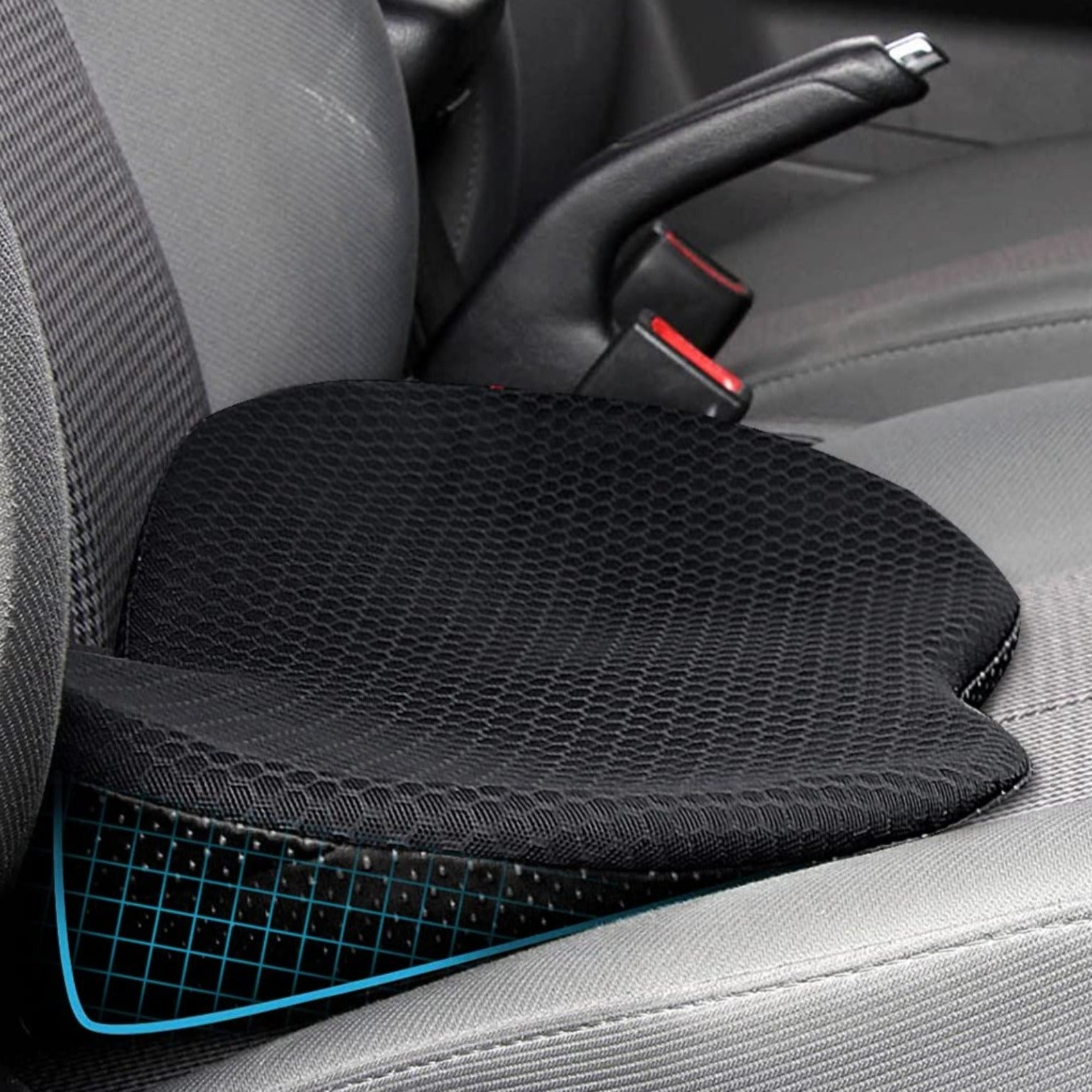 Car Seat Cushion with 3.5-Inch Lift and Memory Foam Support, Removable Breathable Cover Valideals Outlet
