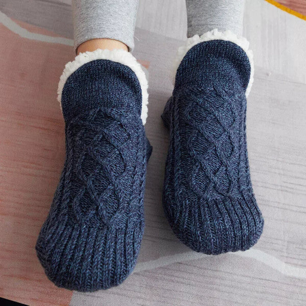 Thermal Socks with Non-Slip Sole and Adjustable Cuff, Midweight Indoor Warmth Valideals Outlet