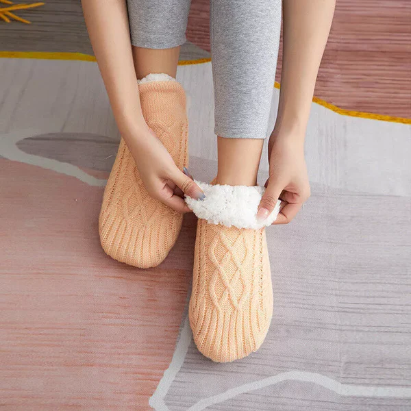 Thermal Socks with Non-Slip Sole and Adjustable Cuff, Midweight Indoor Warmth Valideals Outlet