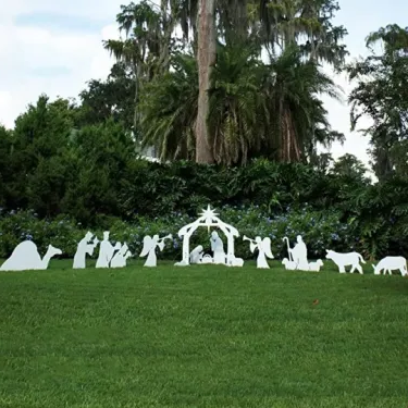 Inflatable Nativity Set with Pre-Lit Figures and Waterproof PVC, 20x16x11 in Stable Valideals Outlet