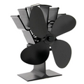 Wood Stove Fan with Anodized Aluminum Base and Four-Blade Quiet Circulation, 180-210 CFM Valideals Outlet