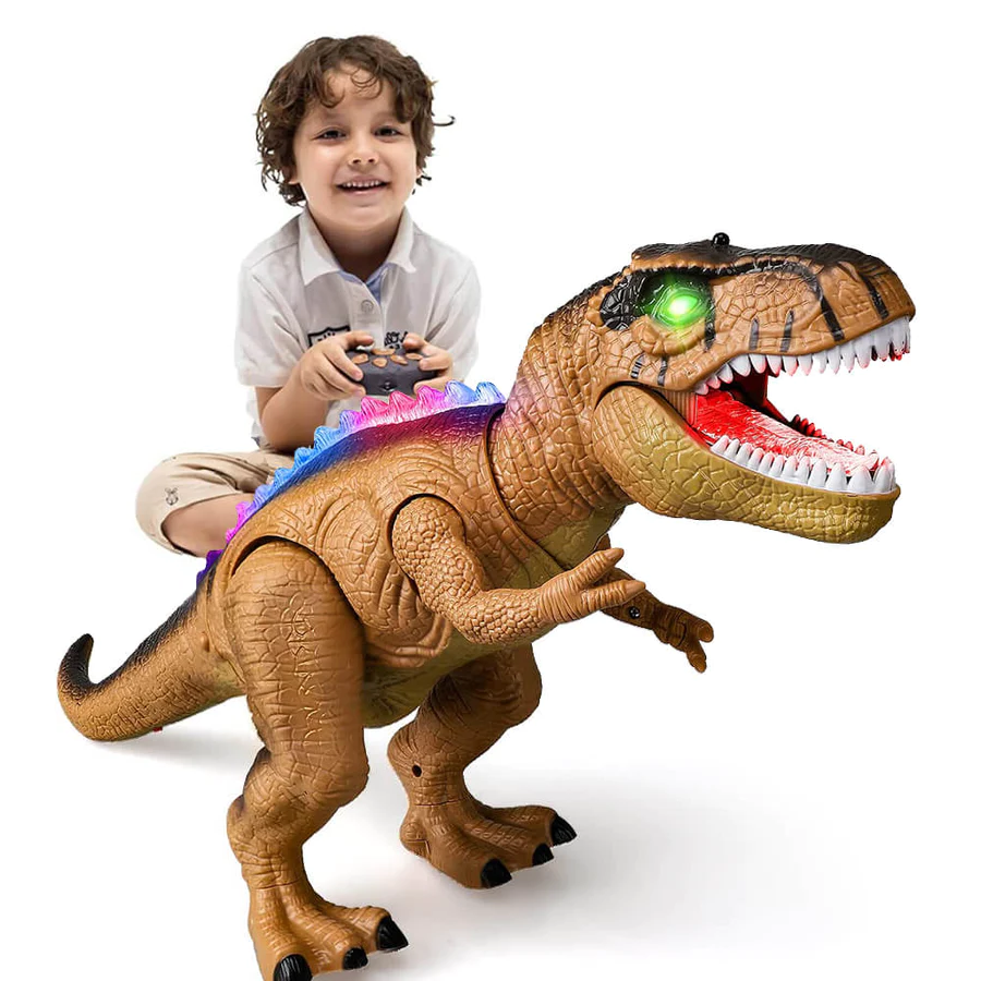 T-Rex Dinosaur Toy with Remote Control and Multicolor LED Lights, 18 Inch Interactive Valideals Outlet