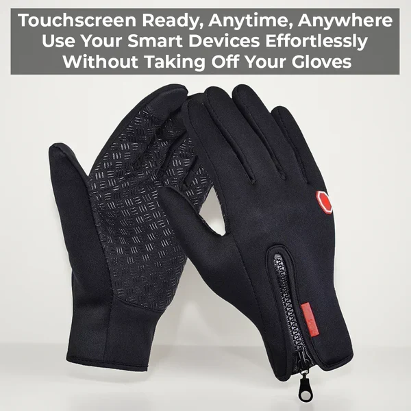 Thermal Gloves with Three-Finger Touchscreen and Anti-Slip Palm, Water Resistant Shell Valideals Outlet