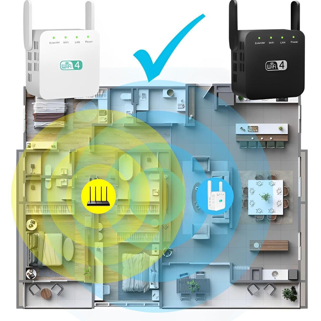 WiFi Range Extender with High-Gain Antennas and Easy WPS Setup, Compact Wall Plug Design Valideals Outlet