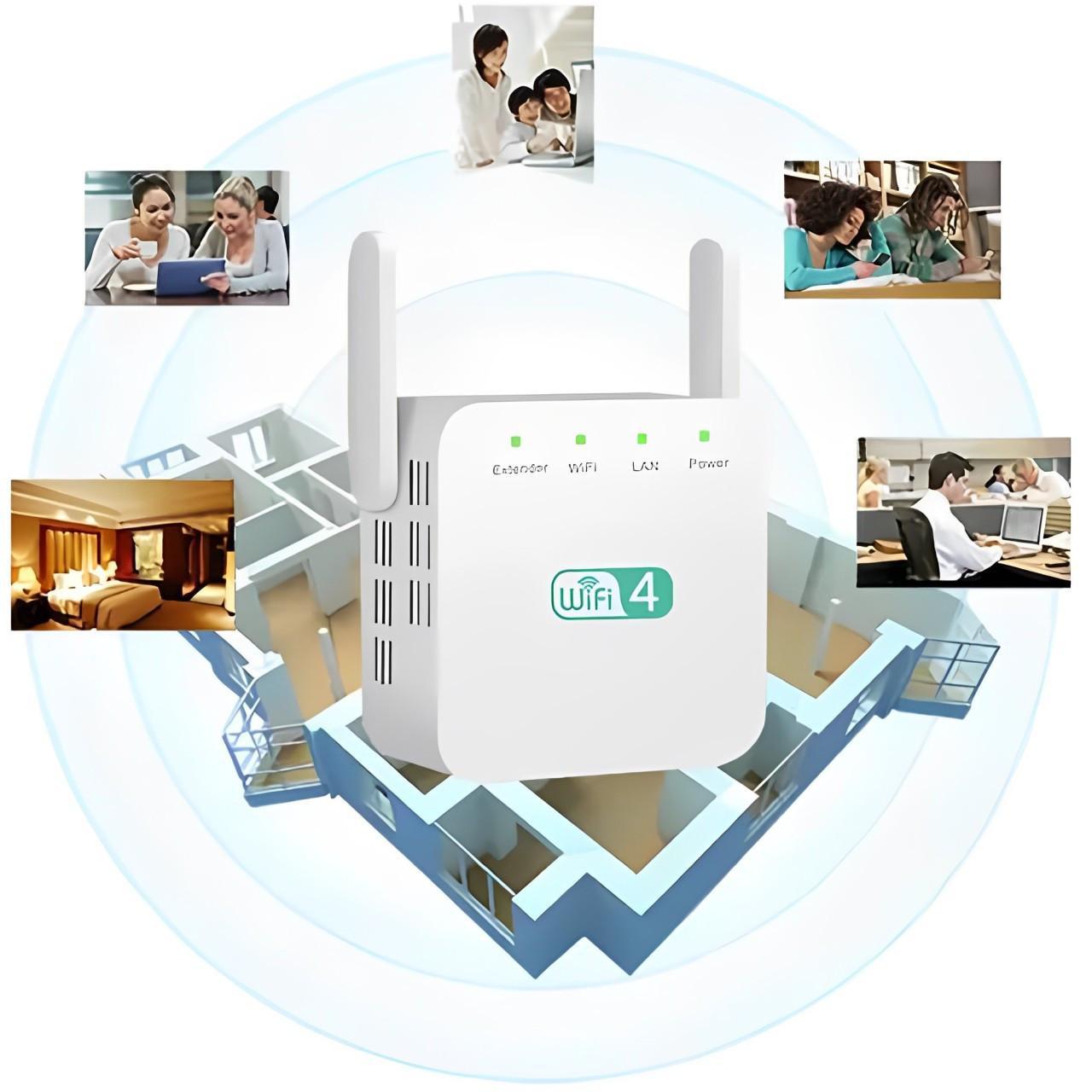 WiFi Range Extender with High-Gain Antennas and Easy WPS Setup, Compact Wall Plug Design Valideals Outlet