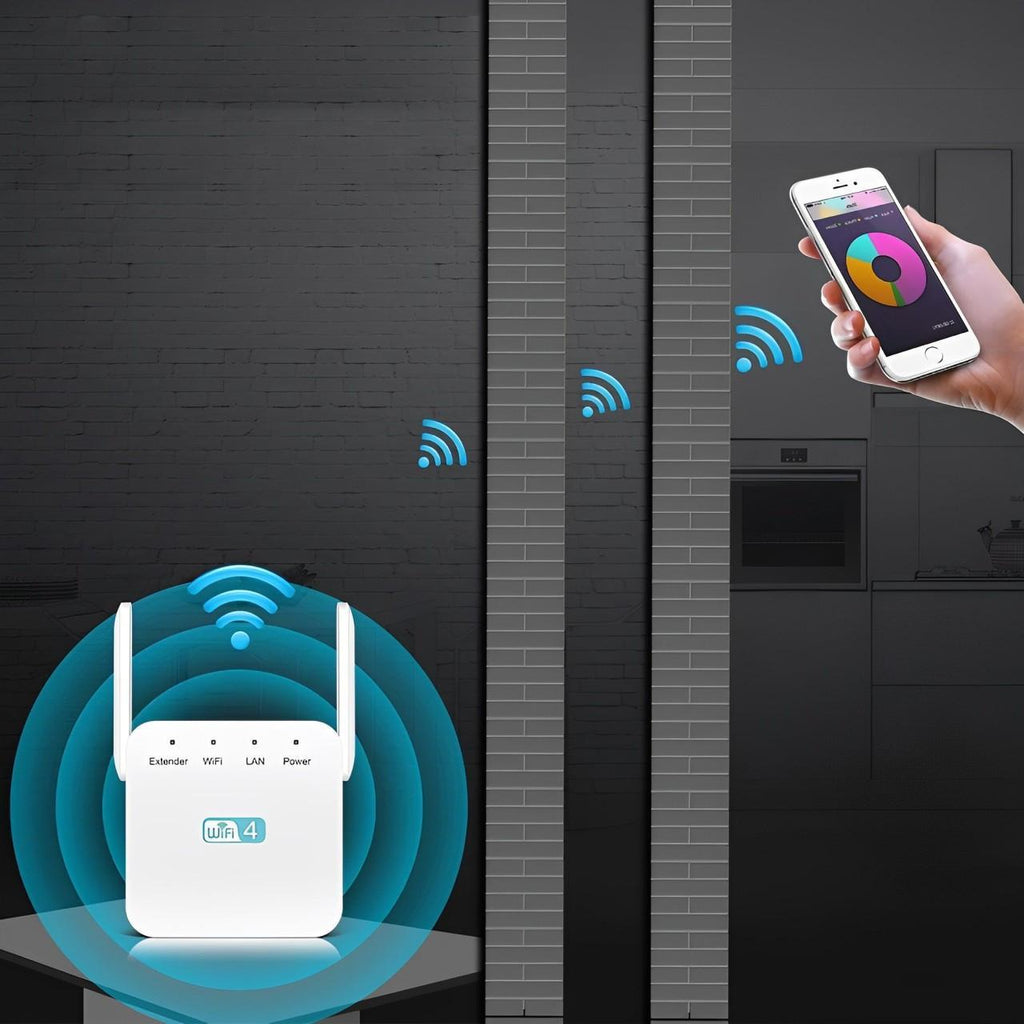 WiFi Range Extender with High-Gain Antennas and Easy WPS Setup, Compact Wall Plug Design Valideals Outlet